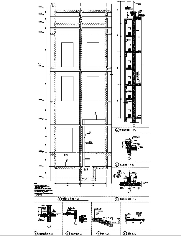 [安徽]高层住宅建筑施工图（含多栋住宅建筑及地下车库图...cad施工图下载【ID:149776124】