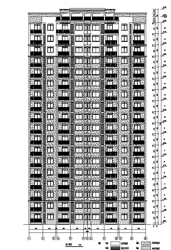 [安徽]高层住宅建筑施工图（含多栋住宅建筑及地下车库图...cad施工图下载【ID:149776124】