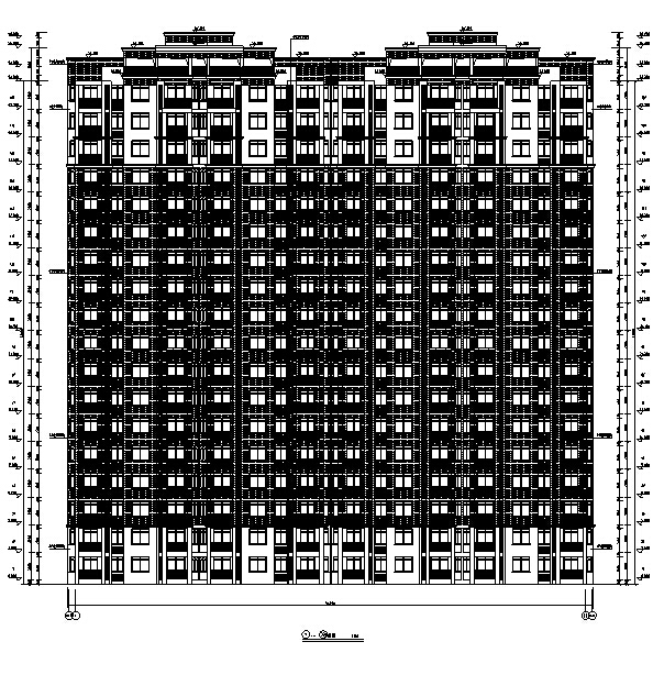 [安徽]高层住宅建筑施工图（含多栋住宅建筑及地下车库图...cad施工图下载【ID:149776124】