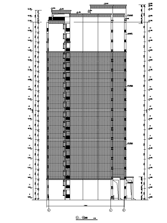 [安徽]高层住宅建筑施工图（含多栋住宅建筑及地下车库图...cad施工图下载【ID:149776124】