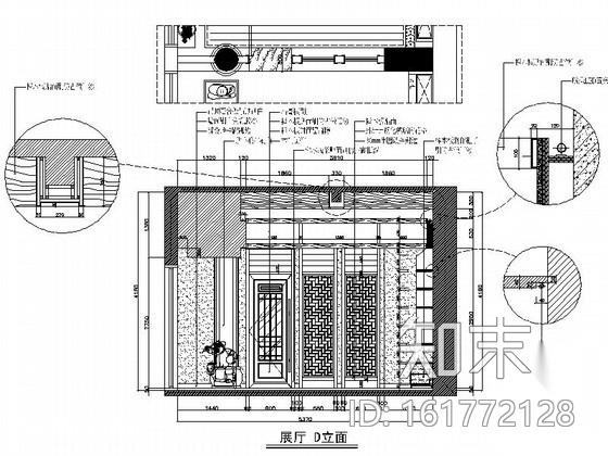 [临海]古色古香高档中式茶庄装修施工图cad施工图下载【ID:161772128】