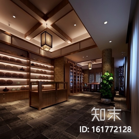 [临海]古色古香高档中式茶庄装修施工图cad施工图下载【ID:161772128】