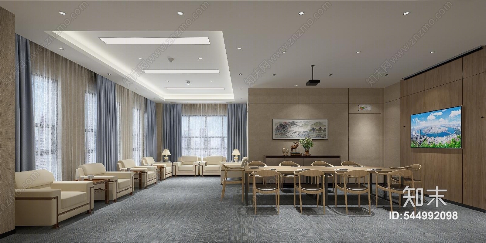 现代群众文化报告厅3D模型下载【ID:544992098】