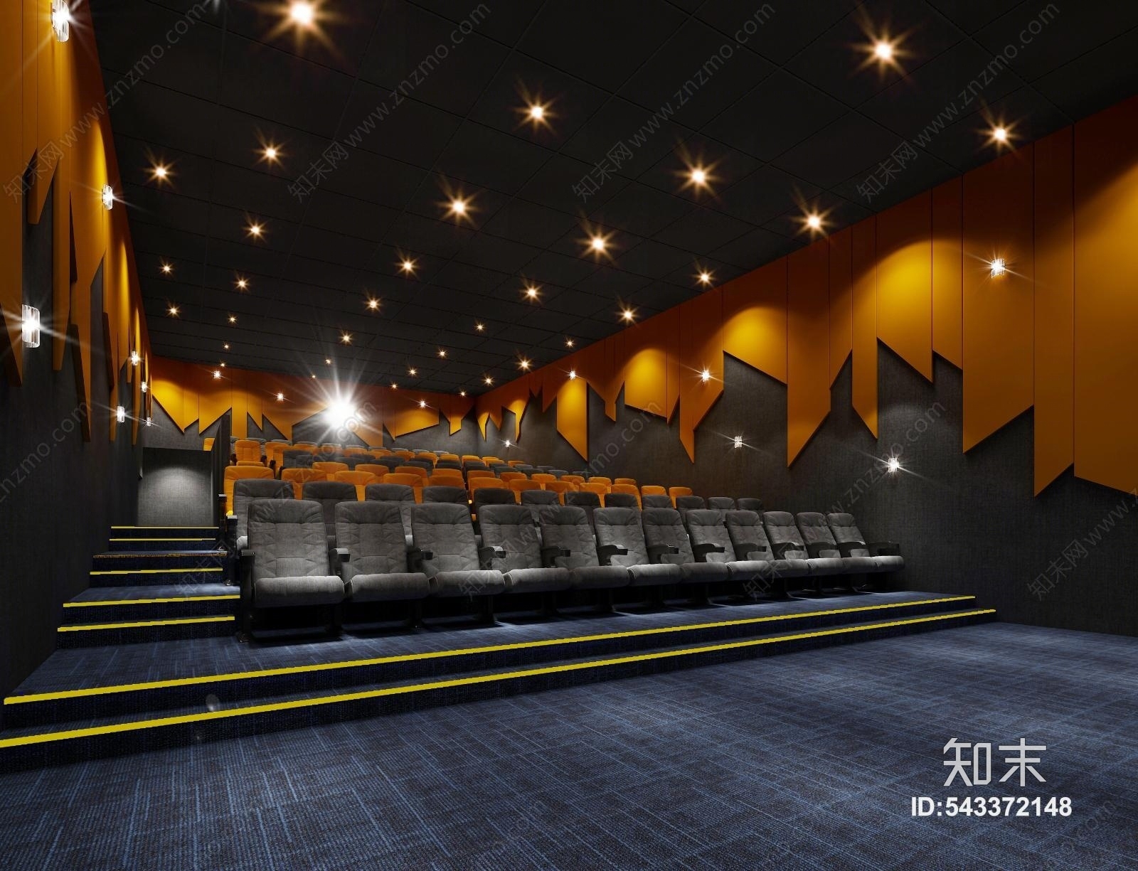 工业风影院3D模型下载【ID:543372148】