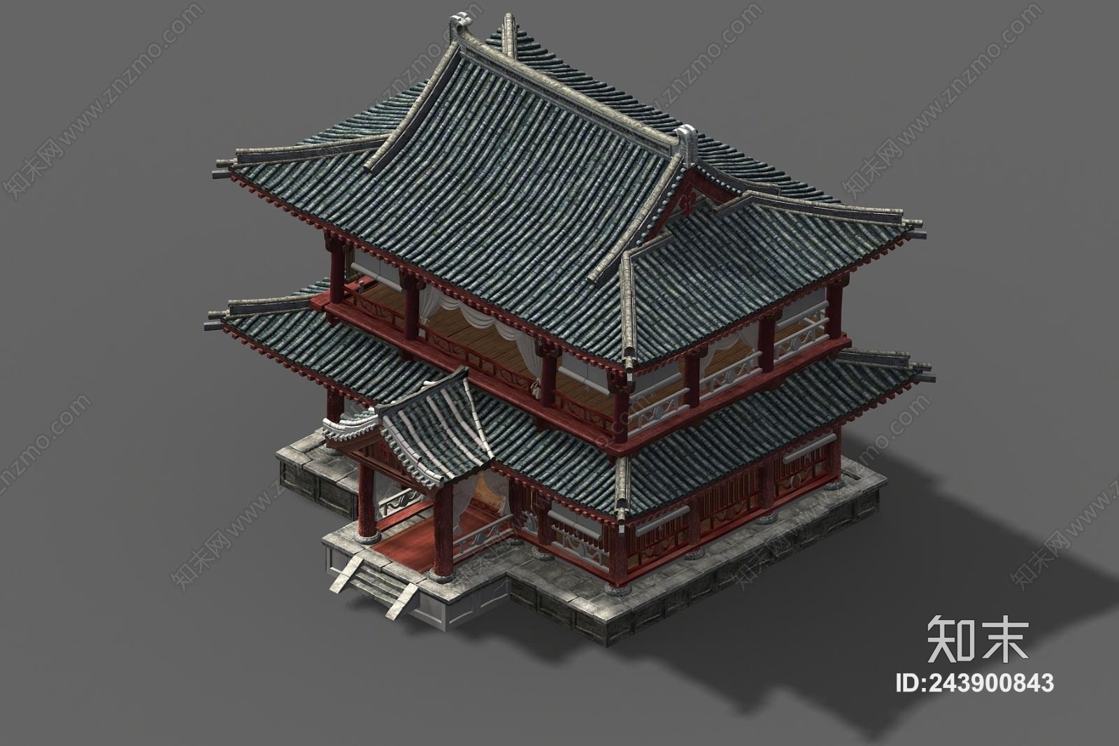 中式衙门3D模型下载【ID:243900843】