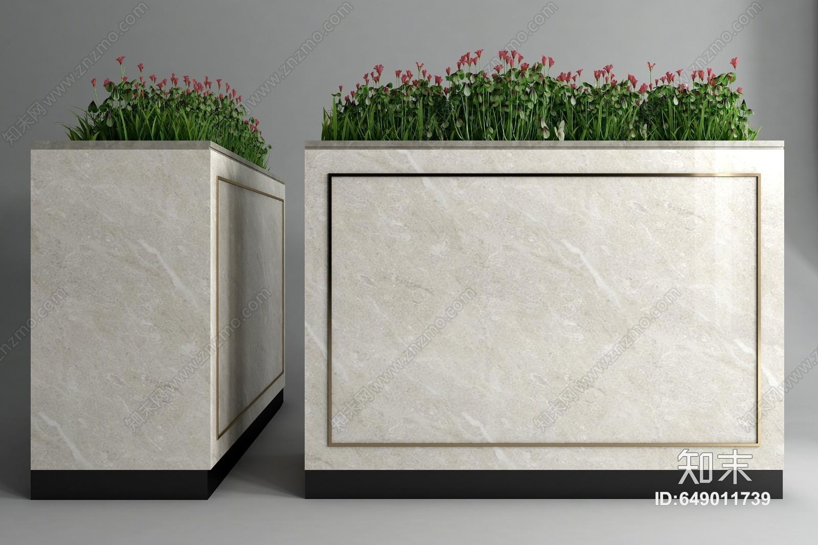现代花坛3D模型下载【ID:649011739】