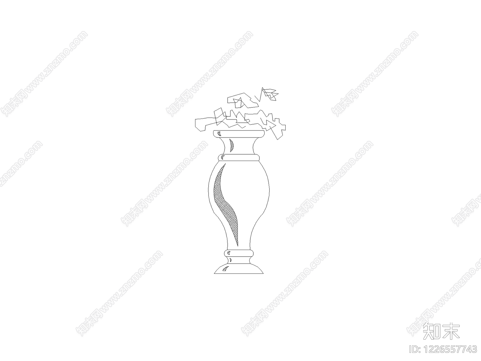 现代摆件CAD图纸