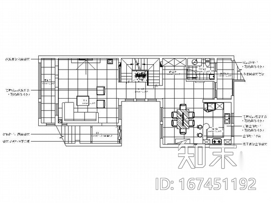 [南通]现代时尚风情三层别墅装修图（含效果）cad施工图下载【ID:167451192】