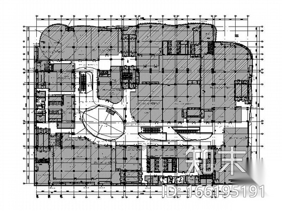 [河北]购物公园椭圆中庭施工图cad施工图下载【ID:166195191】