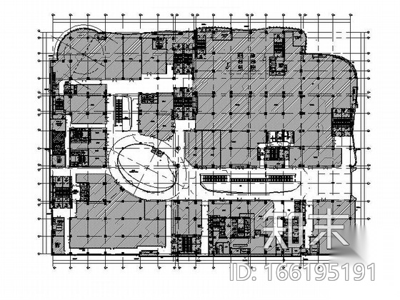 [河北]购物公园椭圆中庭施工图cad施工图下载【ID:166195191】