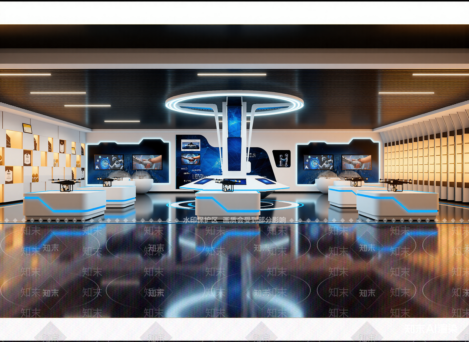 现代科技展厅3D模型下载【ID:1214742803】