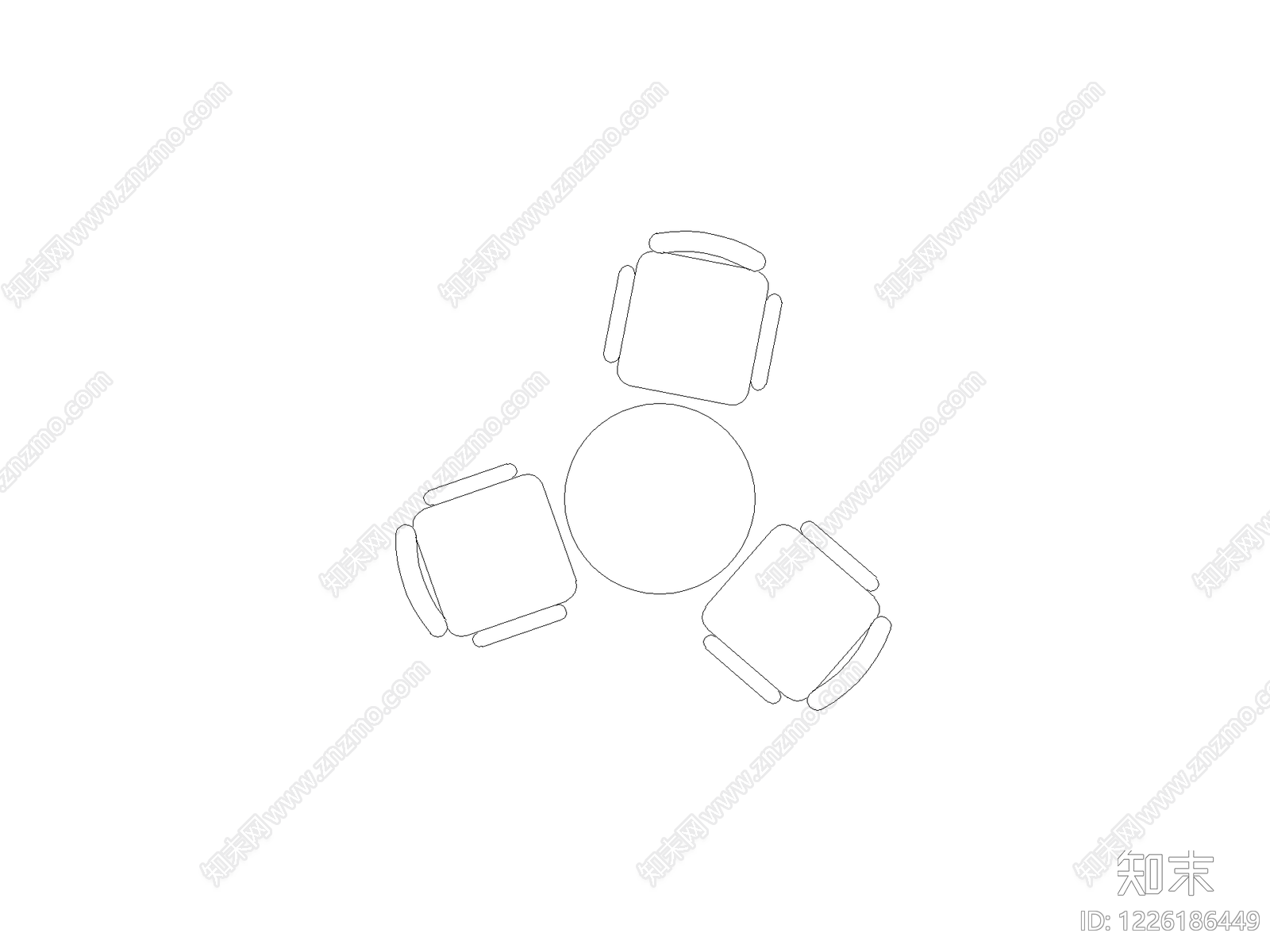 桌椅cad施工图下载【ID:1226186449】