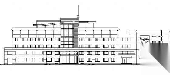 某五层宾馆建筑施工图cad施工图下载【ID:151519198】