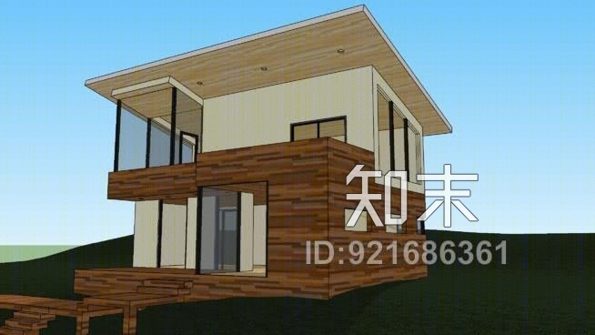 现代湖屋SU模型下载【ID:921686361】