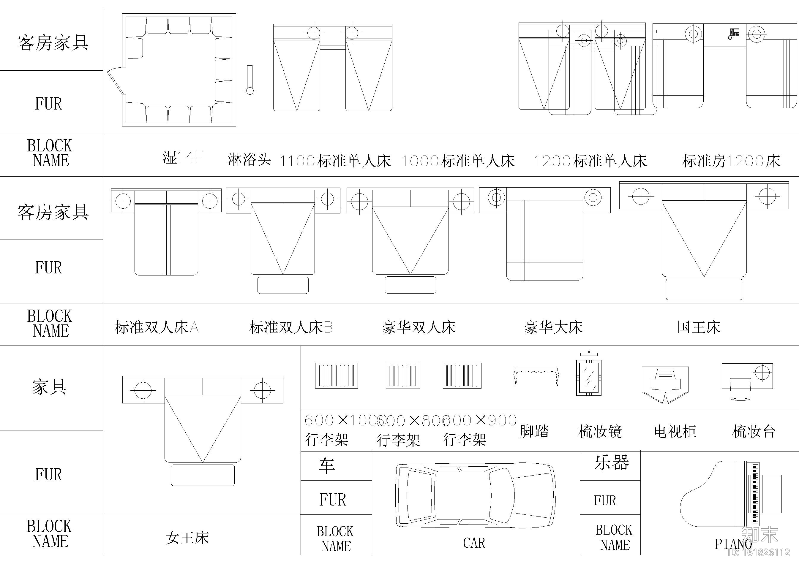 服装鞋包，电讯设备，家具灯具等工装图块施工图下载【ID:161826112】