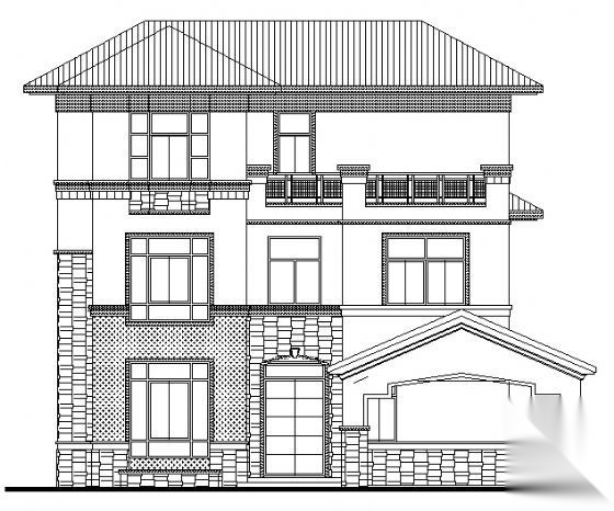 广东东莞某三层别墅（3-426型）建筑结构图施工图下载【ID:149920162】