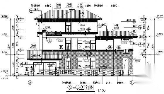 广东东莞某三层别墅（3-426型）建筑结构图施工图下载【ID:149920162】