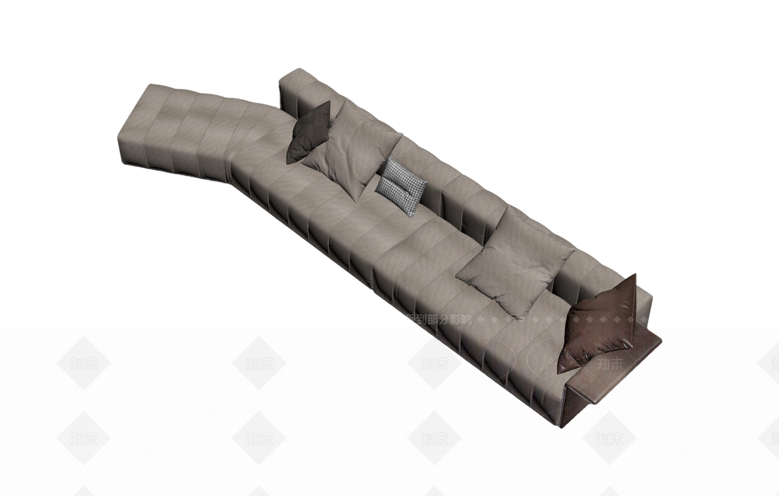 L型现代沙发3D模型下载【ID:1205543796】