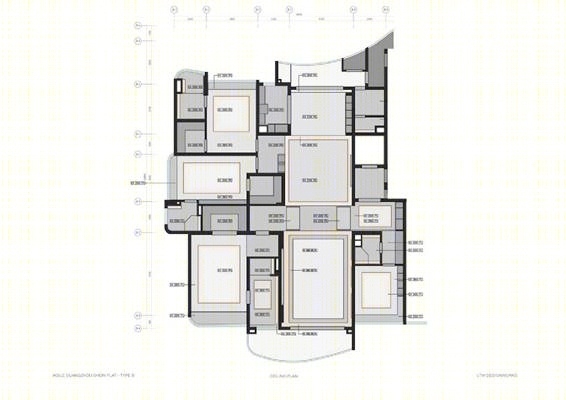 LTW--广州雅居乐样板间C1户型全套资料（施工图+概念方案）施工图下载【ID:36982461】