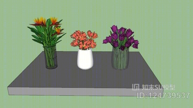 鲜花杯SU模型下载【ID:124739537】