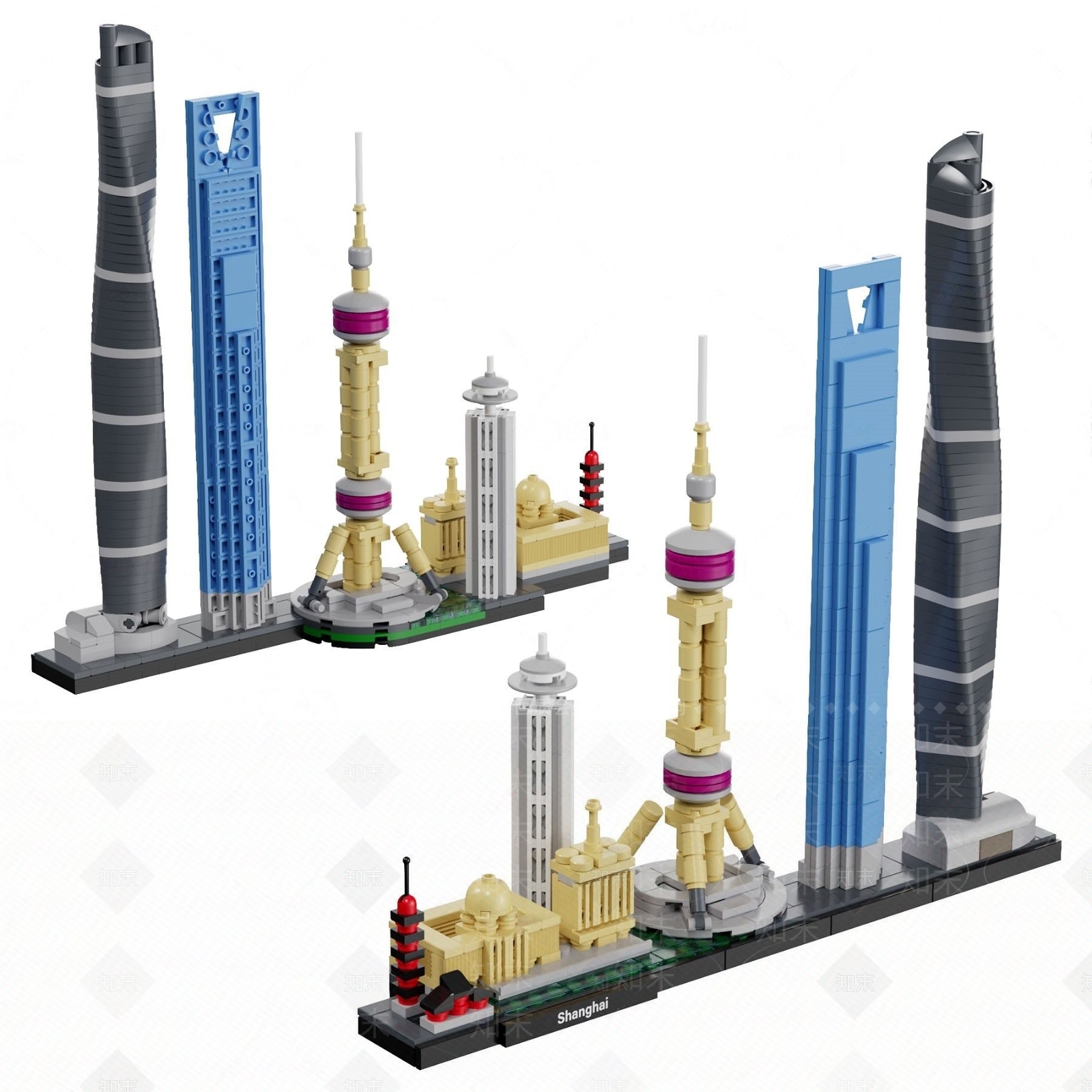 现代城市乐高积木3D模型下载【ID:192906007】