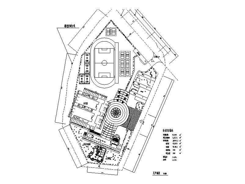 11套中學校園校區規劃總平面圖設計cad施工圖