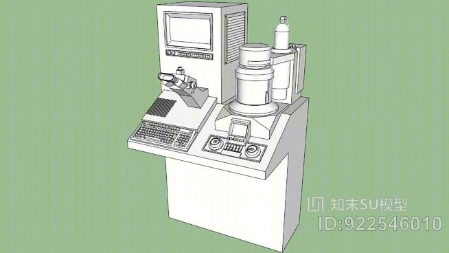 老式显微镜设备SU模型下载【ID:922546010】