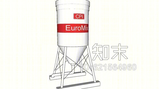欧洲混合砂浆仓SU模型下载【ID:621564960】