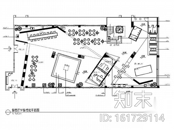 [合肥]售楼中心一层室内装修图（含效果）cad施工图下载【ID:161729114】