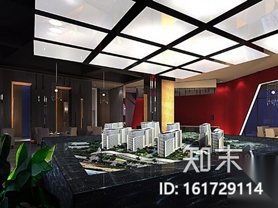 [合肥]售楼中心一层室内装修图（含效果）cad施工图下载【ID:161729114】