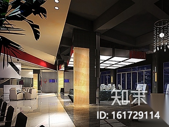 [合肥]售楼中心一层室内装修图（含效果）cad施工图下载【ID:161729114】