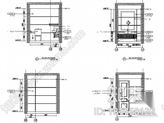 [江苏]新中式三层别墅装修设计施工图（含效果）cad施工图下载【ID:181768122】