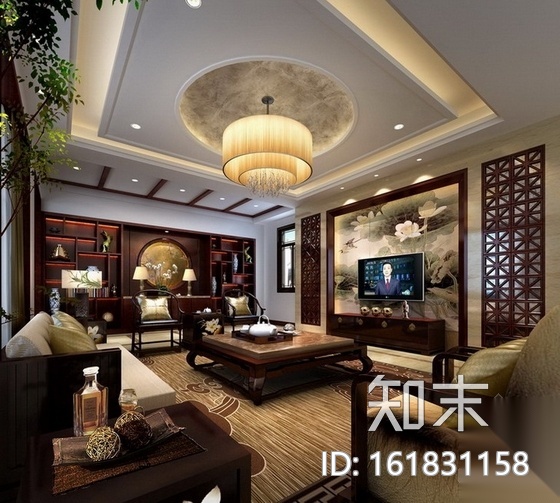 [苏州]现代新古典中式双层别墅装修图（含效果）施工图下载【ID:161831158】