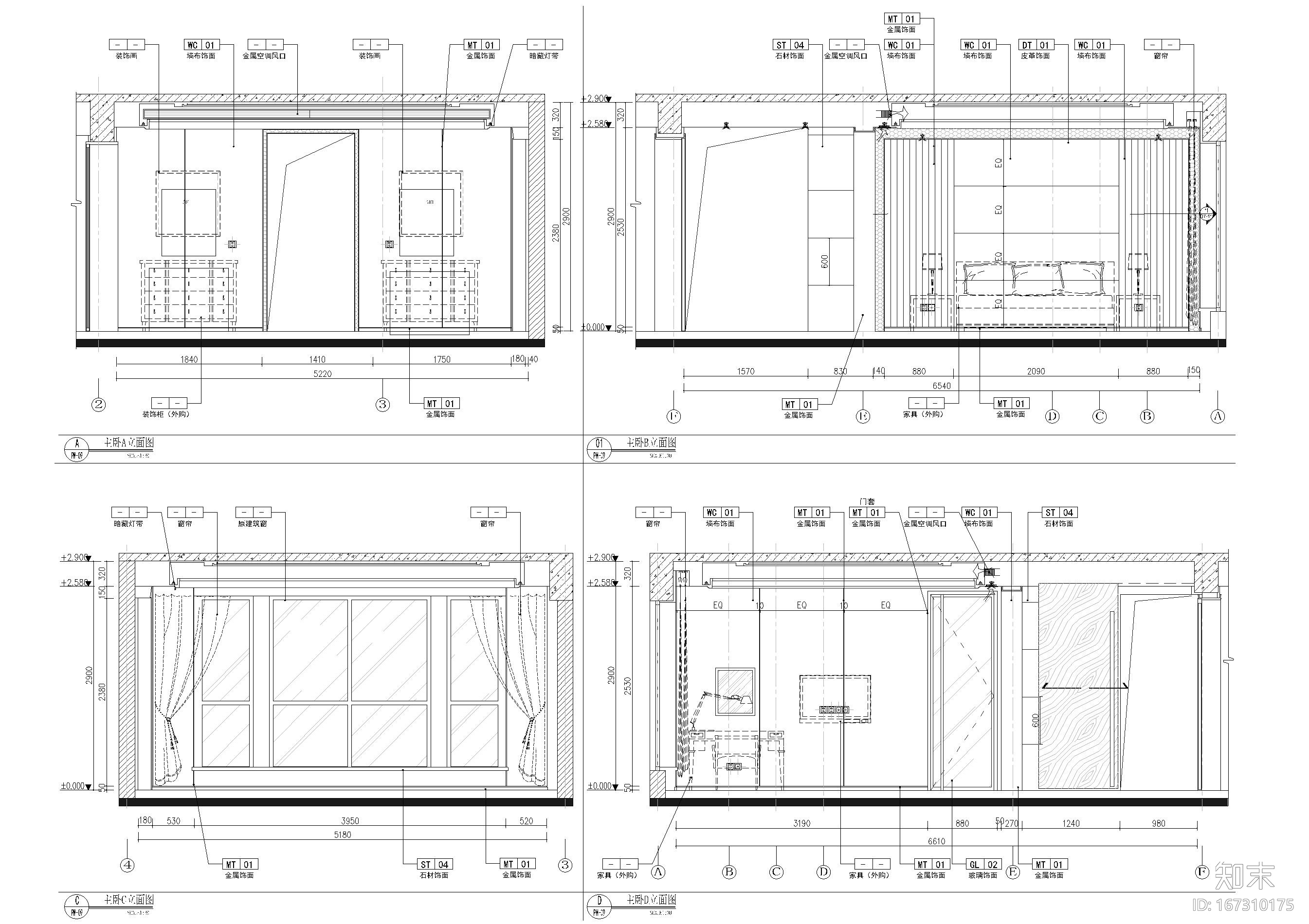 [河北]石家庄新源燕府9#样板房施工图+实景cad施工图下载【ID:167310175】