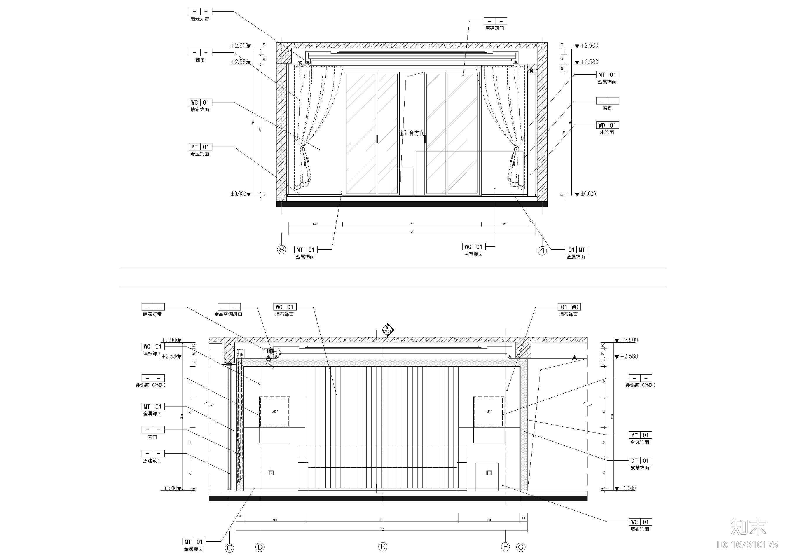 [河北]石家庄新源燕府9#样板房施工图+实景cad施工图下载【ID:167310175】