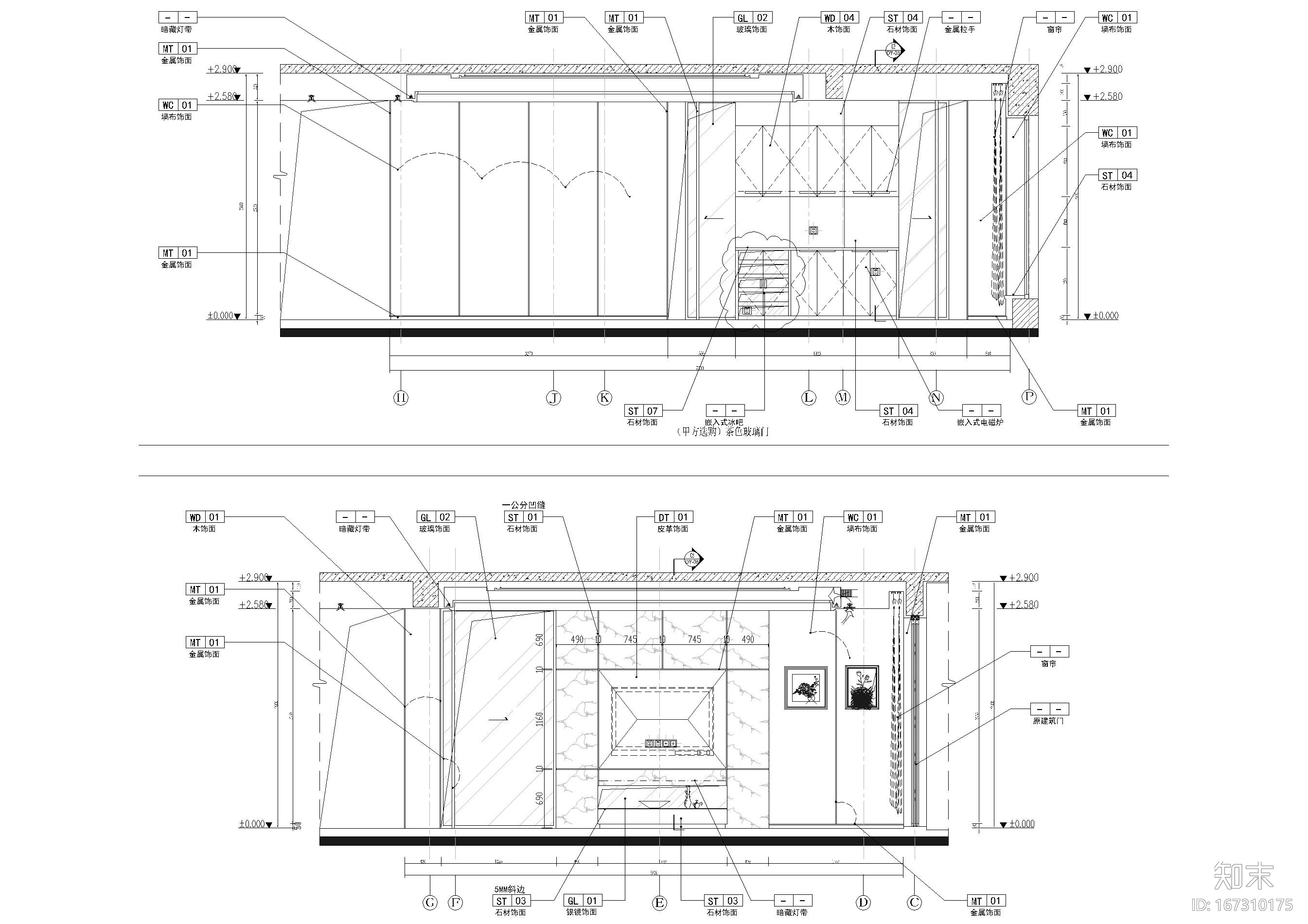 [河北]石家庄新源燕府9#样板房施工图+实景cad施工图下载【ID:167310175】