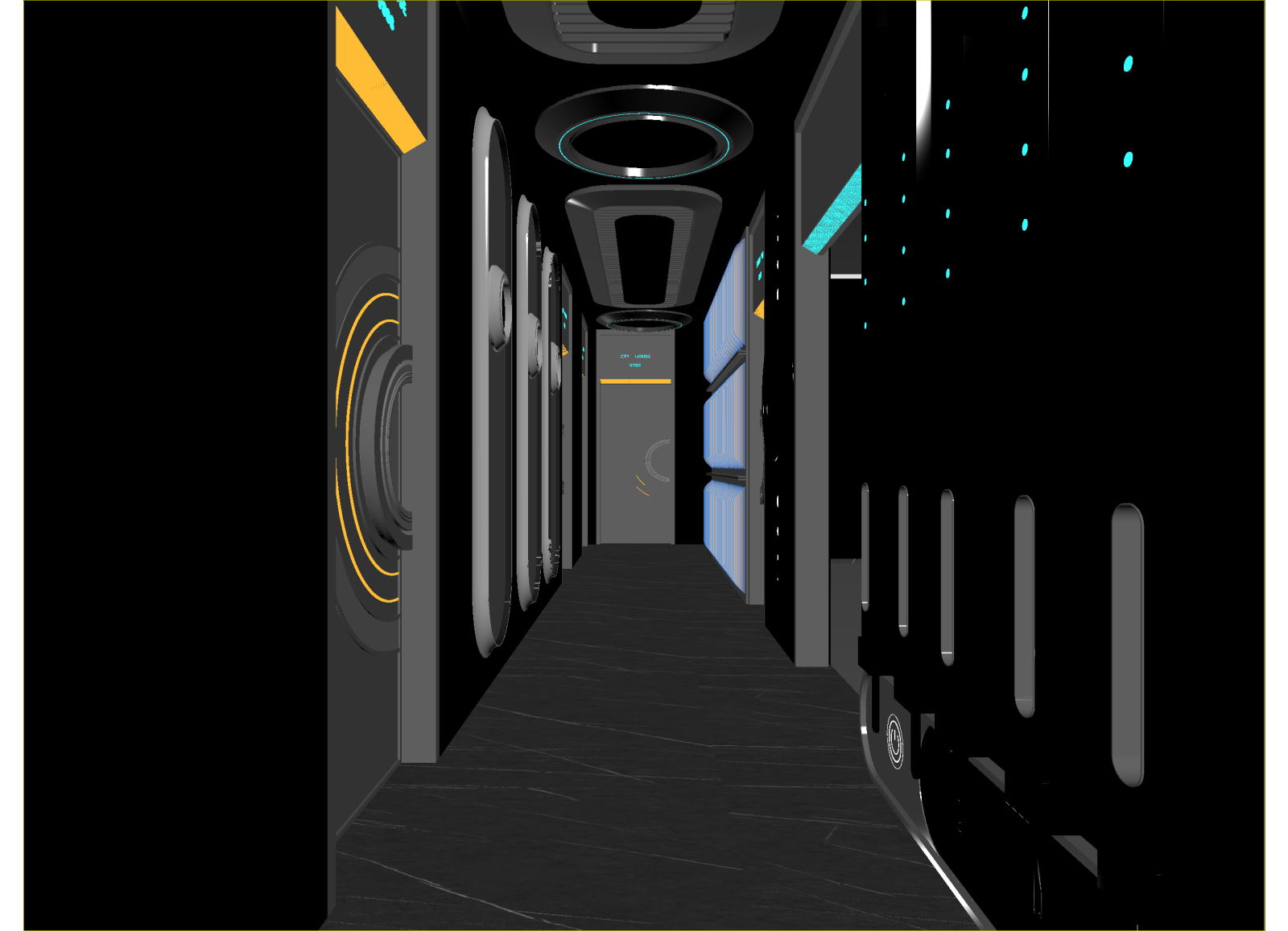 现代走廊3D模型下载【ID:1214632490】