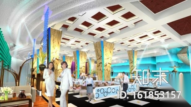 会所康体娱乐休息厅施工图（含效果）cad施工图下载【ID:161853157】