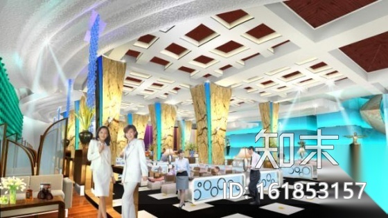 会所康体娱乐休息厅施工图（含效果）cad施工图下载【ID:161853157】