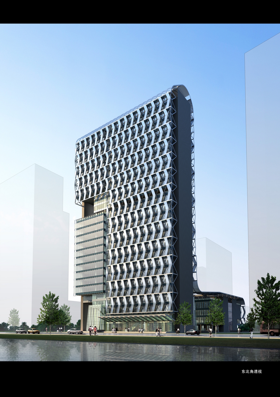 [南京]现代风格综合楼办公楼（CAD+SU+文本）cad施工图下载【ID:165944115】