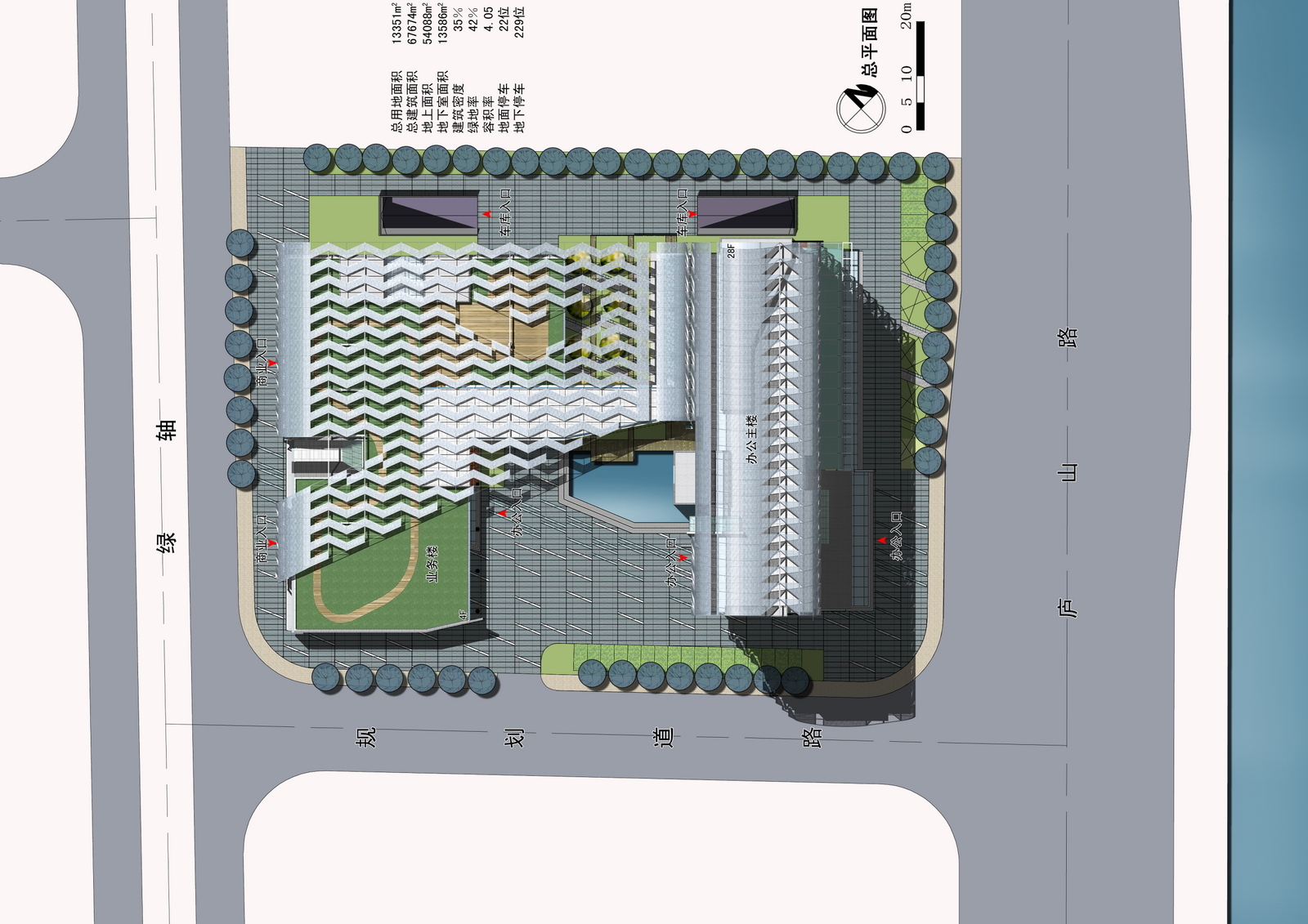 [南京]现代风格综合楼办公楼（CAD+SU+文本）cad施工图下载【ID:165944115】