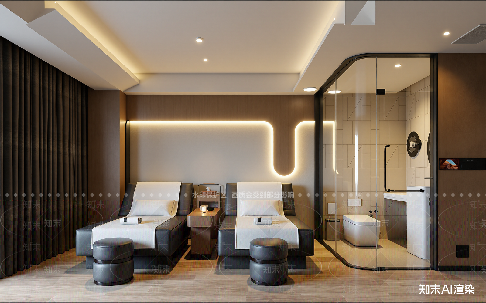 现代酒店客房3D模型下载【ID:1214998543】