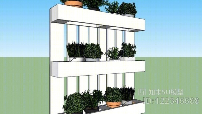 托盘花箱SU模型下载【ID:122345588】