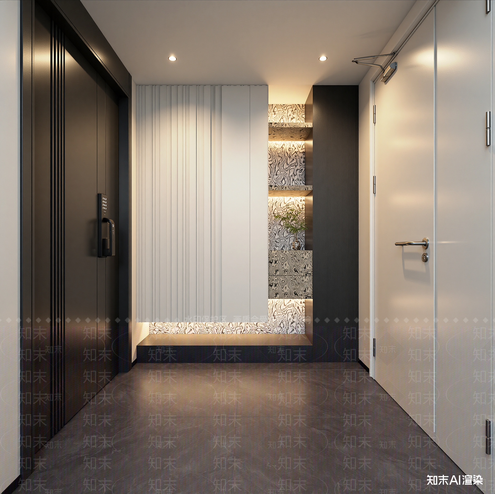 现代玄关3D模型下载【ID:1222090406】