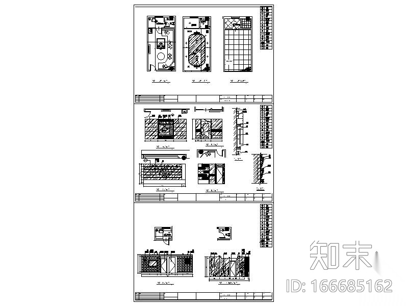 酒吧包间装修图4cad施工图下载【ID:166685162】