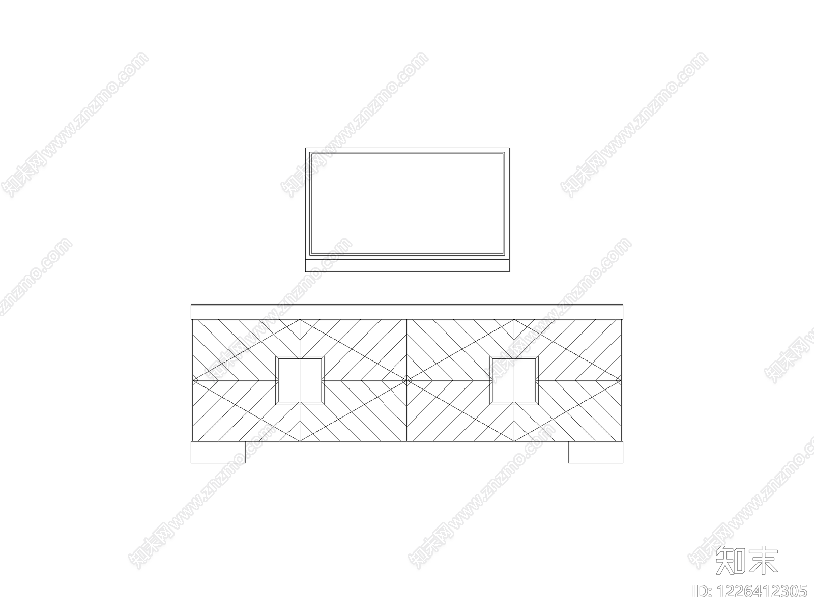 柜子平立面cad施工图下载【ID:1226412305】
