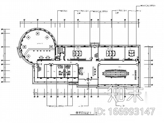 [鄂尔多斯]新技术工业园区现代办公楼装修施工图（含效果...cad施工图下载【ID:166993147】