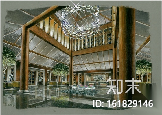 [杭州]西子湖畔江南庭院式高档时尚度假酒店装修施工图...cad施工图下载【ID:161829146】