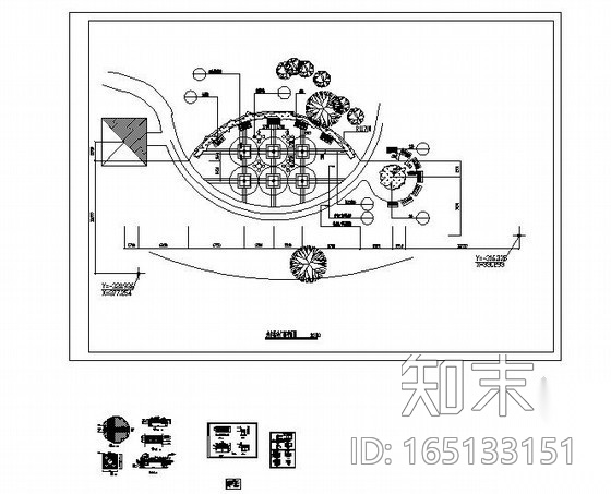 某老年活动中心局部景观设计cad施工图下载【ID:165133151】