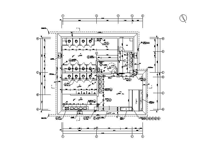 西湖公共卫生间厕所建筑施工图下载【ID:164878143】